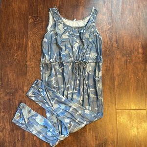 Full Length Camo Jogger Jumpsuit Stretch 2xl